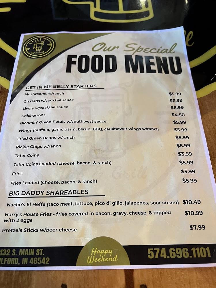 Harry's Tap & Grill, LLC. Menu image 4